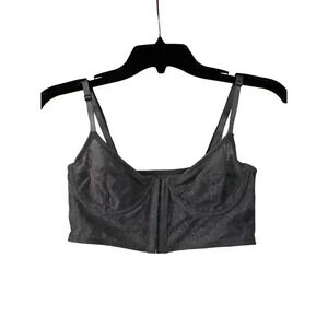 Lot of 2 Free People Intimately Lace Bralettes Gray Size Small